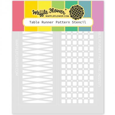 Waffle Flower Table Runner Pattern Stencil