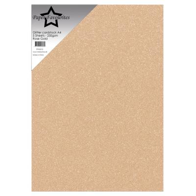 Paper Favourites Glitter Cardstock - Rose Gold