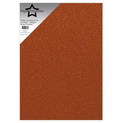 Paper Favourites Glitter Cardstock - Brass/Copper
