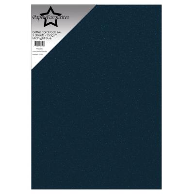 Paper Favourites Glitter Cardstock - Midnight Blue