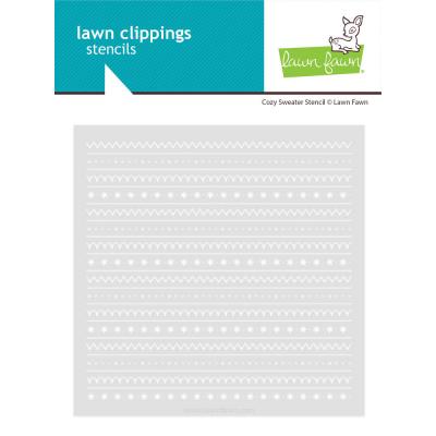 Lawn Fawn Lawn Clipping Stencil - Cozy Sweater