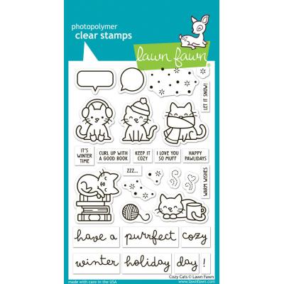 Lawn Fawn Stempel - Cozy Cats Christmas
