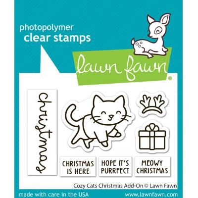 Lawn Fawn Stempel - Cozy Cats Christmas Add-On