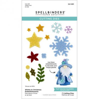 Spellbinders 3D Felt Décor Etched Dies - Winter & Christmas Embellishments