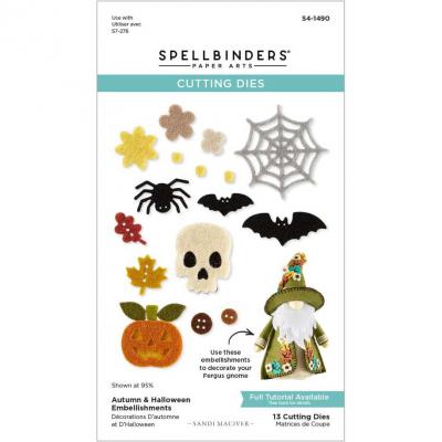 Spellbinders 3D Felt Décor Etched Dies - Autumn & Halloween Embellishments
