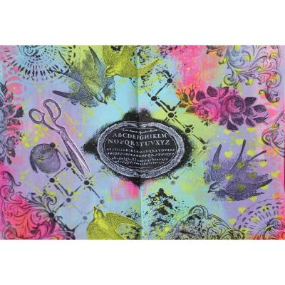 Sizzix Studio Clear Stamps und Stencils - Montano Stitches