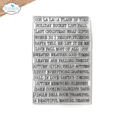 Elizabeth Craft Designs Golden Season Stempel - Journal Phrases 6