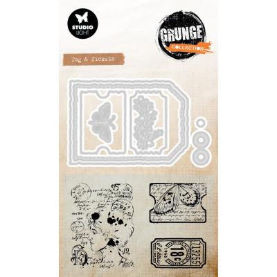 StudioLight Grunge Collection Stamp & Dies - Tag & Tickets