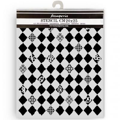 Stamperia Furry Friends Stencil - Rhombus Pattern