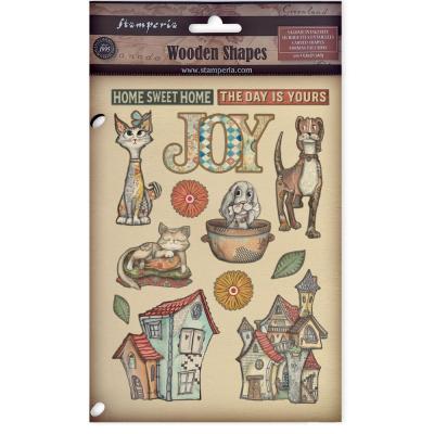 Stamperia Furry Friends - Colored Wooden Shape