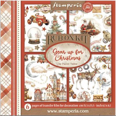 Stamperia Gear up for Christmas - Rub-On Kit