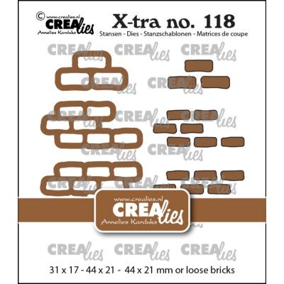 Crealies Cutting Dies - Brickwall with Loose Bricks Large