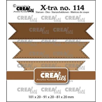 Crealies Cutting Dies - Fishtail Banners Stitched
