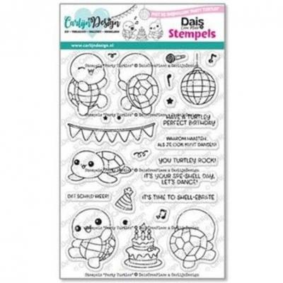 CarlijnDesign Stempel - Party Turtles