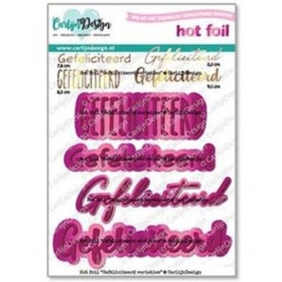 CarlijnDesign Hot Foil Plate - Gefeliciteerd Variaties (NL)