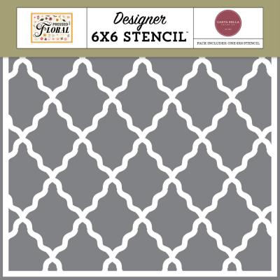 Carta Bella Pressed Floral Stencil - Wavy Diamonds