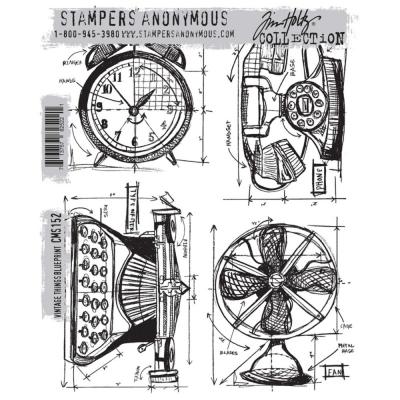 Stampers Anonymous Tim Holtz Stempel - Vintage Things Blueprint