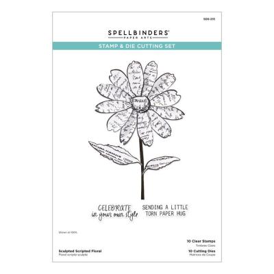 Spellbinders Stempel - Sculpted Scripted Floral