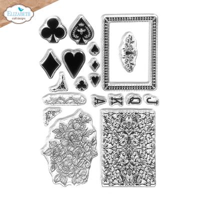 Elizabeth Craft Designs Romantic Revival Stempel - Playing Card Collage