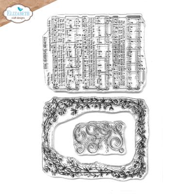 Elizabeth Craft Designs Romantic Revival Stempel - Music & Ornate Frame