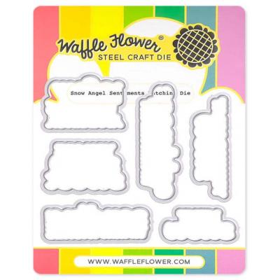 Waffle Flower Dies - Snow Angel Sentiments