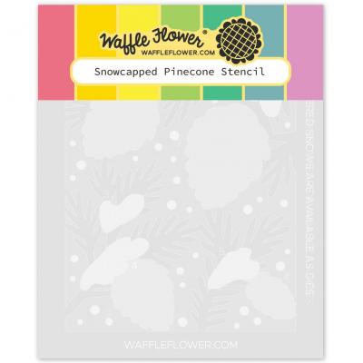 Waffle Flower Stencil - Snowcapped Pinecone