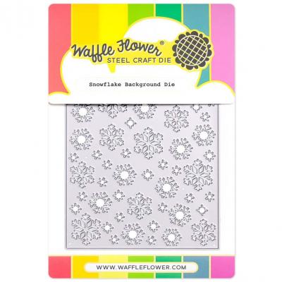 Waffle Flower Die - Snowflake Background