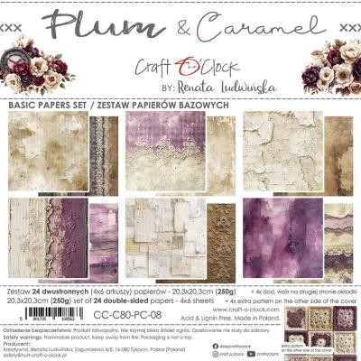 Craft O'Clock Plum & Caramel - Basic Papers Set