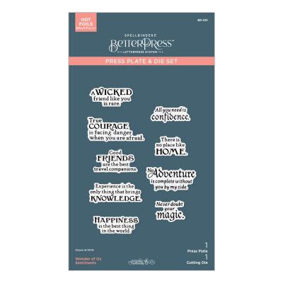 Spellbinders Wonder of Oz BetterPress Plate & Die Set - Sentiments