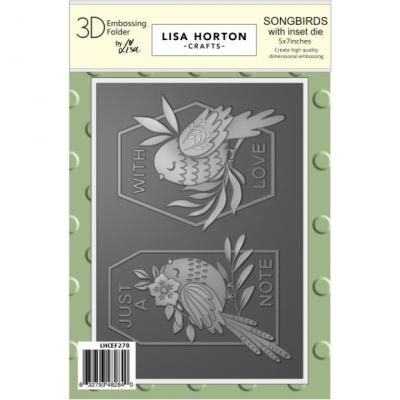 Lisa Horton Crafts 3D Embossing Folder And Die - Songbirds