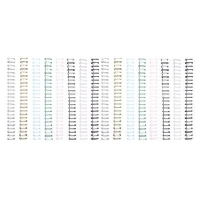 Vaessen Creative Bind Easy - Metall-Drahtbinderücken Regenbogen Mix