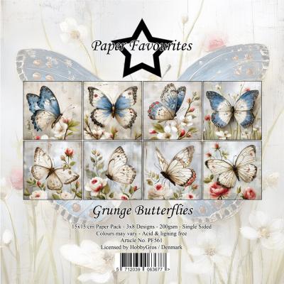 Paper Favourites Paper Pad - Grunge Butterflies