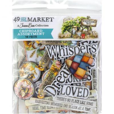 49 And Market Whispering Way - Chipboard Assortment