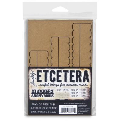 Stampers Anonymous Tim Holtz Etcetera Chipboard - Scallop Trims