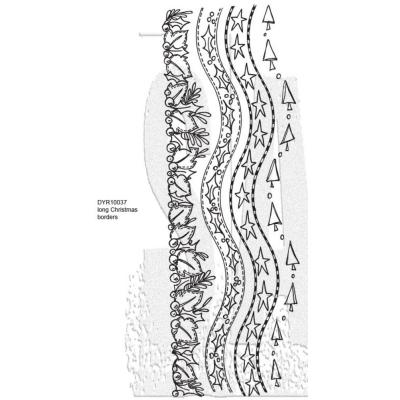 Stampers Anonymous Dylusions Stempel - Long Christmas Borders