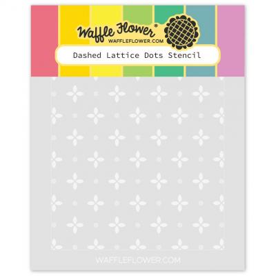 Waffle Flower Stencil - Dashed Lattice Dots