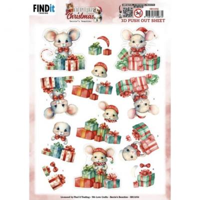 Find It Trading Berries Beauties A Very Furry Christmas Punchout Sheet - Mouse