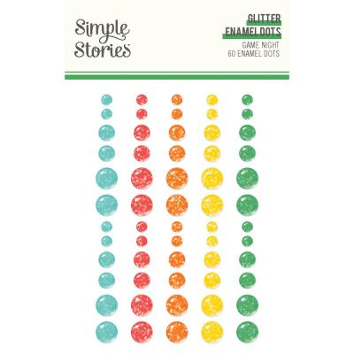 Simple Stories Game Night - Glitter Enamel Dots
