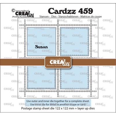 Crealies Cutting Dies - Postage Stamp Sheet Susan 4x Squares