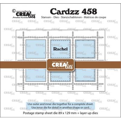 Crealies Cutting Dies - Postage Stamp Sheet Rachel 6x Rectangles