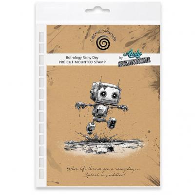 Katy Sue Designs Andy Skinner Pre Cut Rubber Stamps - Bot-ology Rainy Day