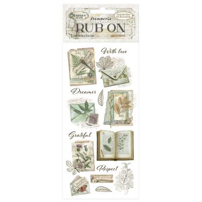 Stamperia Herbarium Silvae Rub-On - Botanical Books