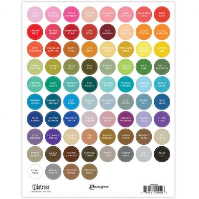 Ranger Tim Holtz Distress Large Round Label Sheet White