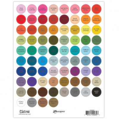 Ranger Tim Holtz Distress Large Round Label Sheet Black