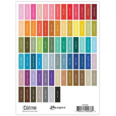 Ranger Tim Holtz Distress Mini Ink Pad Label Sheet White