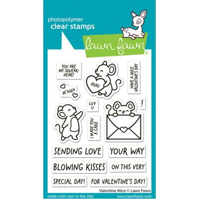Lawn Fawn Stempel - Valentine Mice