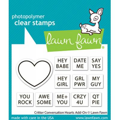 Lawn Fawn Stempel - Critter Conversation Hearts Add-On