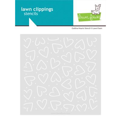 Lawn Fawn Lawn Clippings Stencils - Outline Hearts