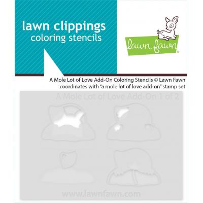 Lawn Fawn Lawn Clippings Coloring Stencils - A Mole Lot Of Love Add-On