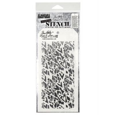 Stampers Anonymous Tim Holtz Stencil - Heartstruck